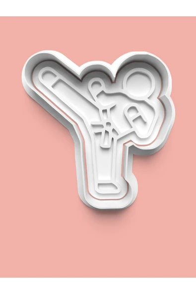 Karate Yapan Çocuk Kurabiye Kalıbı Ve Şeker Hamuru Kalıbı ürün görseli