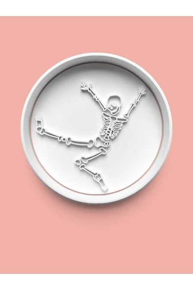 Dans Eden İskelet Figürü Kurabiye Kalıbı Ve Şeker Hamuru Kalıbı ürün görseli