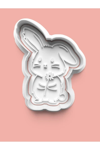 Sevimli Tavşan Kurabiye Kalıbı Ve Şeker Hamuru Kalıbı ürün görseli
