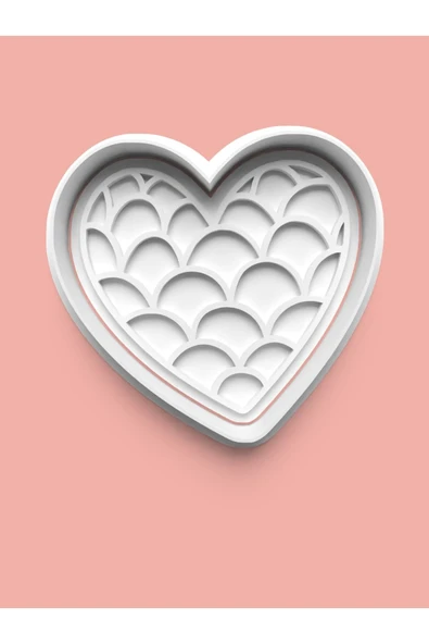 Kalp Kurabiye Kalıbı Ve Şeker Hamuru Kalıbı ürün görseli