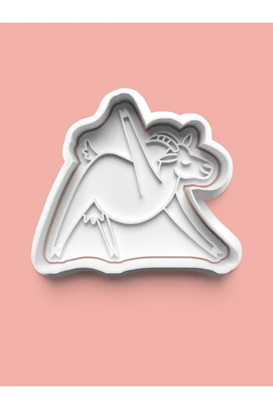 Yoga Yapan Keçi Figürü Kurabiye Kalıbı Ve Şeker Hamuru Kalıbı ürün görseli