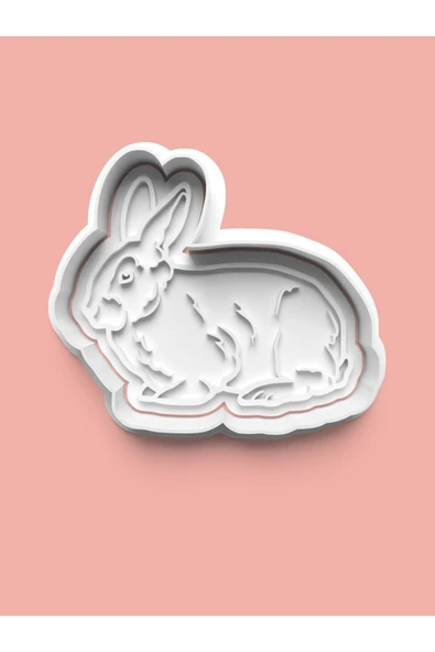 Sevimli Tavşan Kurabiye Kalıbı Ve Şeker Hamuru Kalıbı ürün görseli