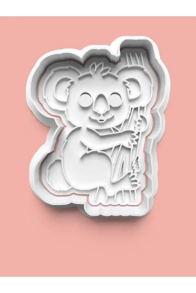 Ağaca Sarılmış Sevimli Koala Figürü Kurabiye Kalıbı Ve Şeker Hamuru Kalıbı ürün görseli