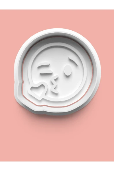 Emoji Surat İfadesi Kurabiye Kalıbı Ve Şeker Hamuru Kalıbı ürün görseli