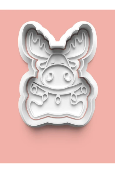 Sevimli Geyik Figürü Kurabiye Kalıbı Ve Şeker Hamuru Kalıbı ürün görseli