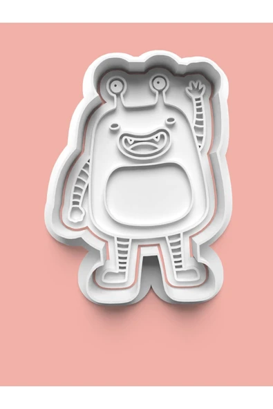 Selam Veren Canavar Figürü Kurabiye Kalıbı Ve Şeker Hamuru Kalıbı ürün görseli