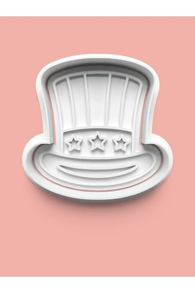 Uncle Sam Amerikan Temalı Şapka Kurabiye Kalıbı Ve Şeker Hamuru Kalıbı ürün görseli