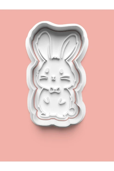 Papyonlu Tavşan Kurabiye Kalıbı Ve Şeker Hamuru Kalıbı ürün görseli