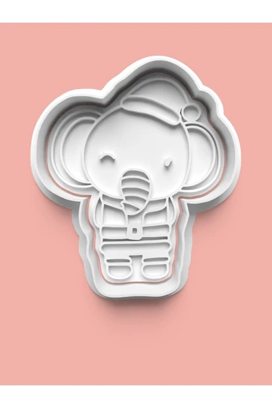 Göz Kırpan Sevimli Fil Kurabiye Kalıbı Ve Şeker Hamuru Kalıbı ürün görseli