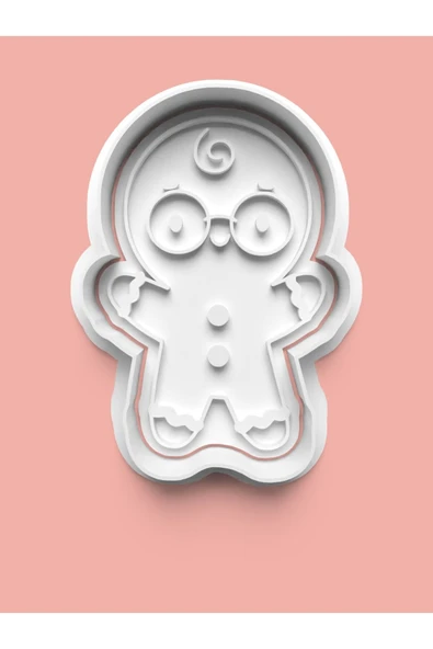 Gözlüklü Kurabiye Adamı Figürü Kurabiye Kalıbı Ve Şeker Hamuru Kalıbı ürün görseli