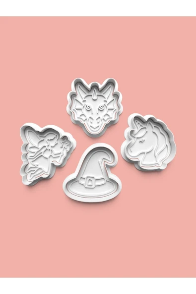 Masal Teması Kurabiye Kalıbı Ve Şeker Hamuru Kalıbı 4'lü set ürün görseli