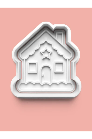 Küçük Şirin Ev Figürü Kurabiye Kalıbı Ve Şeker Hamuru Kalıbı ürün görseli