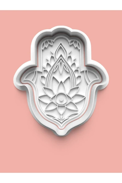 Dekoratif Lotus Çiçekli Kurabiye Kalıbı Ve Şeker Hamuru Kalıbı