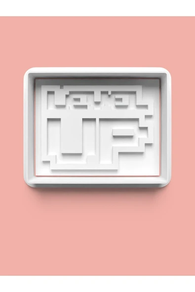 Level Up Oyun Sloganı Kurabiye Kalıbı Ve Şeker Hamuru Kalıbı ürün görseli