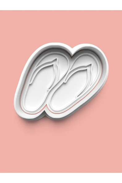 Deniz Kumsal Sahil Terliği Figürü Kurabiye Kalıbı Ve Şeker Hamuru Kalıbı ürün görseli