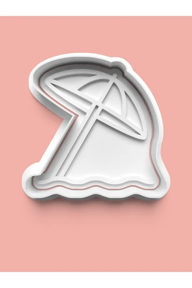 Tatil Kumsal Sahil Temalı Şemsiye Kurabiye Kalıbı Ve Şeker Hamuru Kalıbı ürün görseli