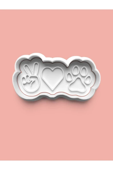 Köpek Patisi Dostluk Teması Kurabiye Kalıbı Ve Şeker Hamuru Kalıbı ürün görseli