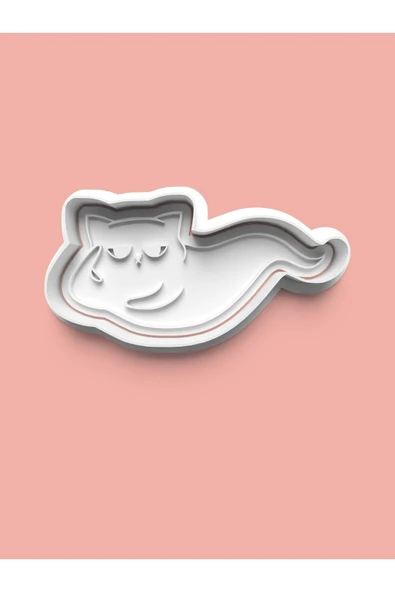 Hayalet Kedi Figürü Kurabiye Kalıbı Ve Şeker Hamuru Kalıbı ürün görseli