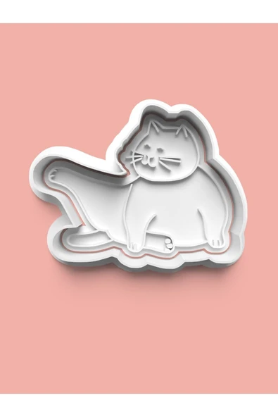 Yoga Yapan Kedi Kurabiye Kalıbı Ve Şeker Hamuru Kalıbı ürün görseli