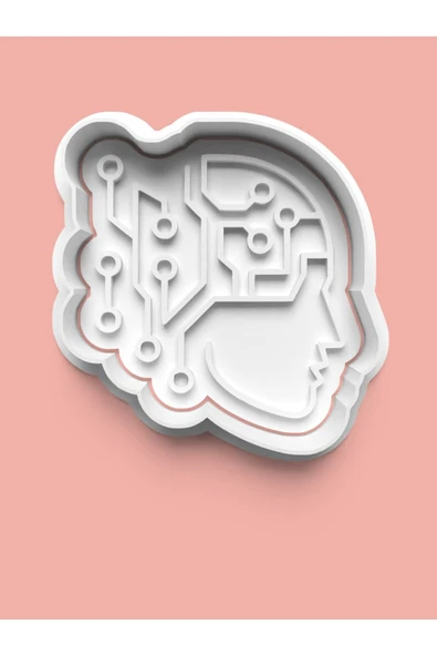 Yapay Zeka Robot Figürü Kurabiye Kalıbı Ve Şeker Hamuru Kalıbı ürün görseli