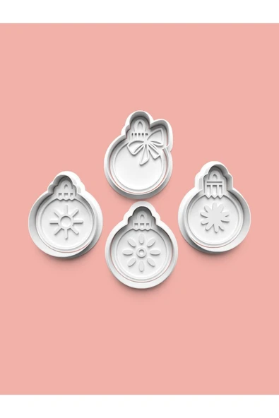 Süslü Set Kurabiye Kalıbı Ve Şeker Hamuru Kalıbı 4'lü set ürün görseli