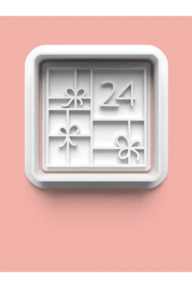 Kareli 24 Numara Figürü Kurabiye Kalıbı Ve Şeker Hamuru Kalıbı - Yirmi Dört Rakamı ürün görseli