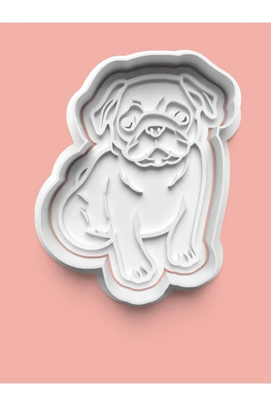 Pug Köpek Figürü Kurabiye Kalıbı Ve Şeker Hamuru Kalıbı ürün görseli