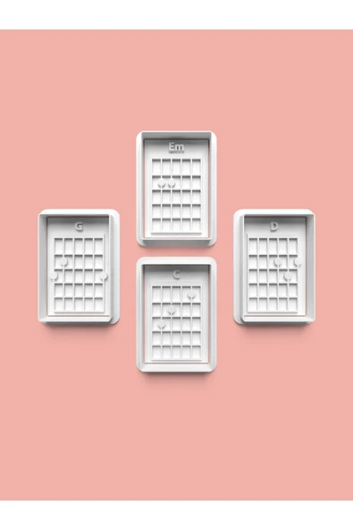 Gitar Notaları Kurabiye Kalıbı Ve Şeker Hamuru Kalıbı 4'lü Set ürün görseli