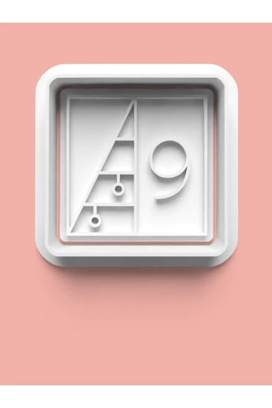 Kareli 9 Numara Figürü Kurabiye Kalıbı Ve Şeker Hamuru Kalıbı - Dokuz Rakamı ürün görseli