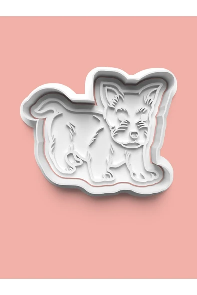 Scottish Terrier Köpek Figürü Kurabiye Kalıbı Ve Şeker Hamuru Kalıbı ürün görseli