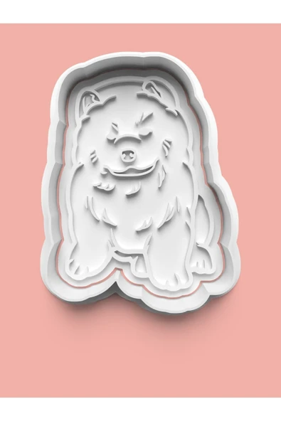 Chow Chow Köpek Figürü Kurabiye Kalıbı Ve Şeker Hamuru Kalıbı ürün görseli