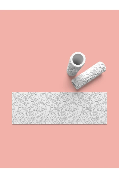 Hamur Seramik Polimer Kil Desen Verici Rulo Silindir 10 Cm Uzunluk 0703-5 ürün görseli