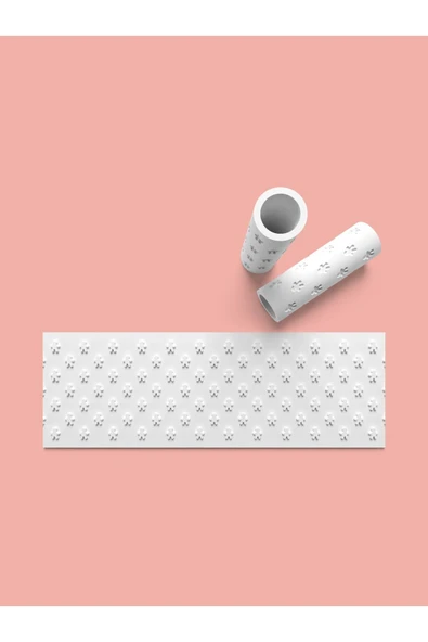 Hamur Seramik Polimer Kil Desen Verici Rulo Silindir 10 Cm Uzunluk 0747-4 ürün görseli