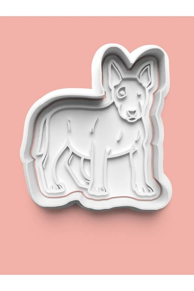 Bull Terrier Köpek Figürü Kurabiye Kalıbı Ve Şeker Hamuru Kalıbı ürün görseli