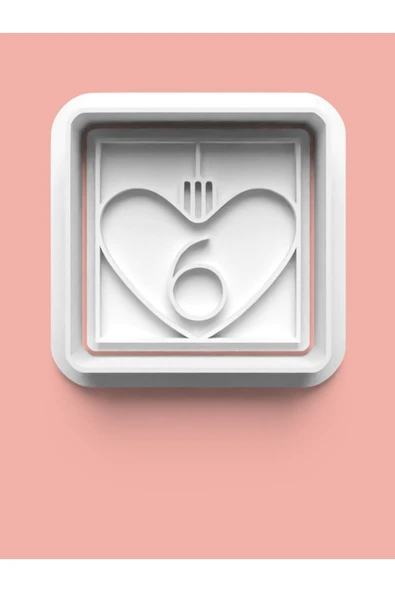 Kareli 6 Numara Figürü Kurabiye Kalıbı Ve Şeker Hamuru Kalıbı - Altı Rakamı ürün görseli