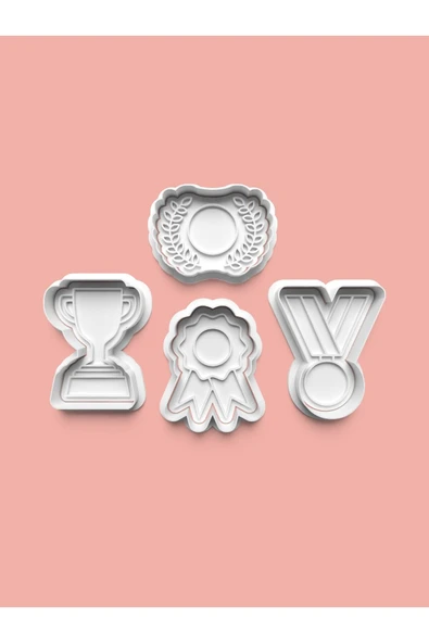 Kupa Şöleni Kurabiye Kalıbı Ve Şeker Hamuru Kalıbı 4'lü Set ürün görseli