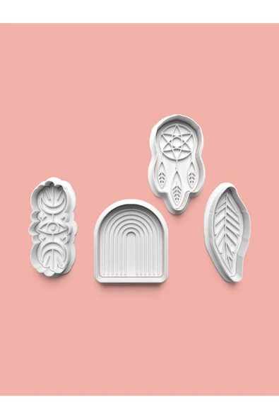 Boho Tarzı Kurabiye Kalıbı Ve Şeker Hamuru Kalıbı 4'lü set ürün görseli