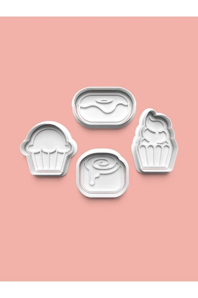 Hamur Işleri Kurabiye Kalıbı Ve Şeker Hamuru Kalıbı 4'lü Set ürün görseli