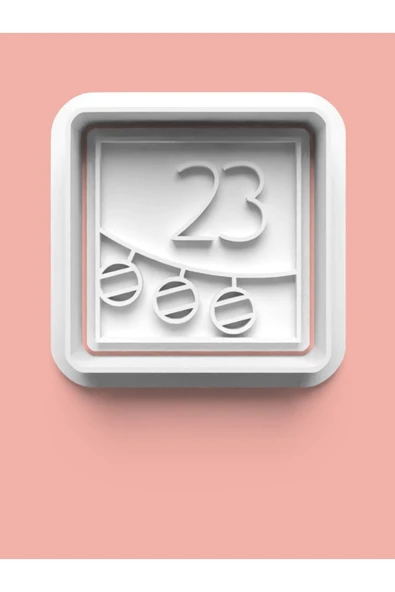 Kareli 23 Numara Figürü Kurabiye Kalıbı Ve Şeker Hamuru Kalıbı - Yirmi Üç Rakamı ürün görseli