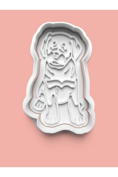 Rottweiler Köpek Figürü Kurabiye Kalıbı Ve Şeker Hamuru Kalıbı ürün görseli