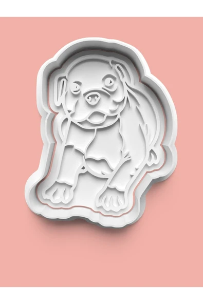 Stafffordshire Terrier Köpek Figürü Kurabiye Kalıbı Ve Şeker Hamuru Kalıbı ürün görseli