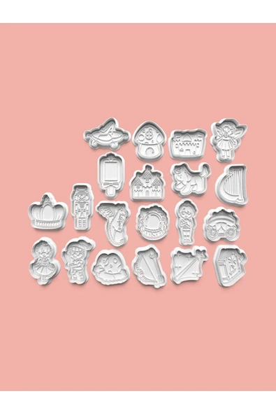 Peri Masalları Seti Kurabiye Kalıbı Ve Şeker Hamuru Kalıbı 20'li set ürün görseli