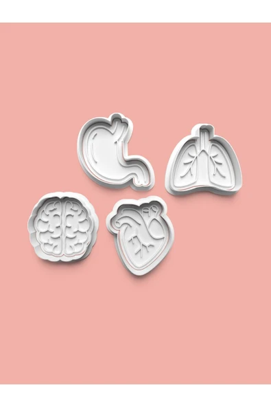 Organlar Kurabiye Kalıbı Ve Şeker Hamuru Kalıbı 4'lü set ürün görseli