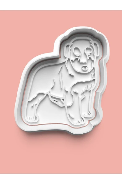 Airedale Terrier Köpek Figürü Kurabiye Kalıbı Ve Şeker Hamuru Kalıbı ürün görseli