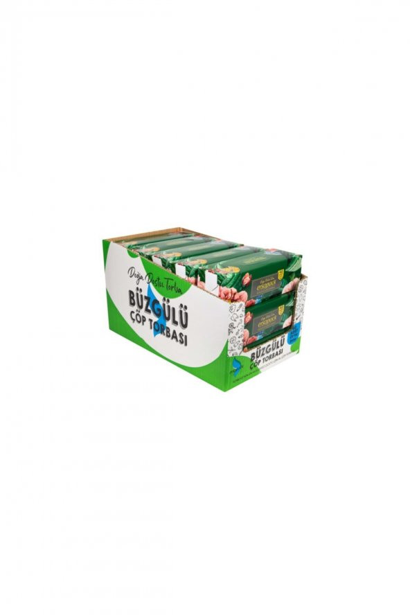 ERSOPACK Büzgülü Çöp Torbası - 40lt - 3 Kutu - 120 Adet - Vanilya Kokulu - Çek Al Kullanım Çöp Poşeti - 4