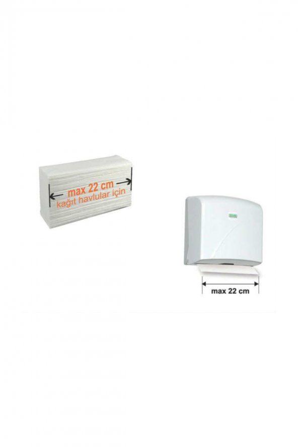 Vialli Z Katlı Kağıt Havlu Dispenseri Max 22 Cm 200 Ad Beyaz K2 - Resim 3