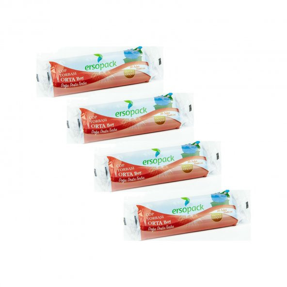 Ersopack 55X60cm Orta Boy Çöp Torbası 20x4 Adet