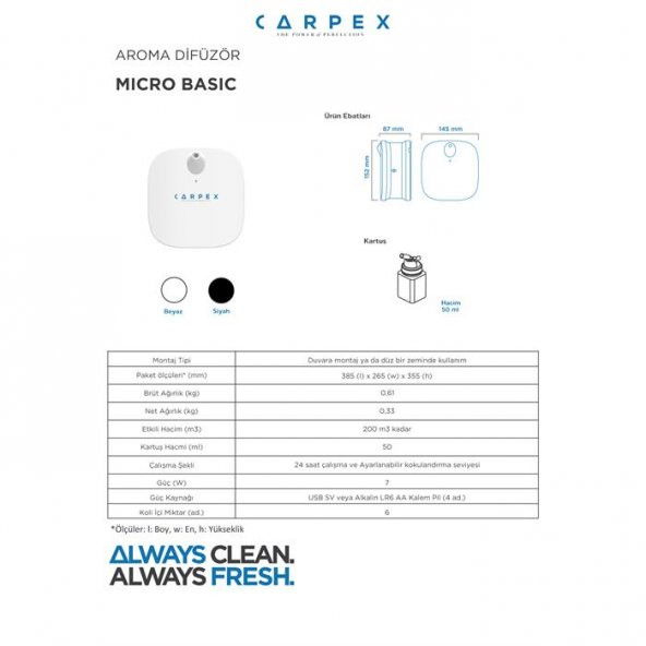 Micro Koku Makinesi Beyaz + 50 Ml Ginger Flowers Koku Kartuşu - Resim 3