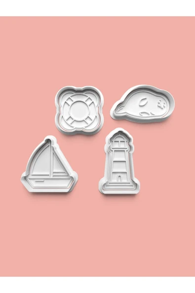 Yelkencilik Kurabiye Kalıbı Ve Şeker Hamuru Kalıbı 4'lü set ürün görseli