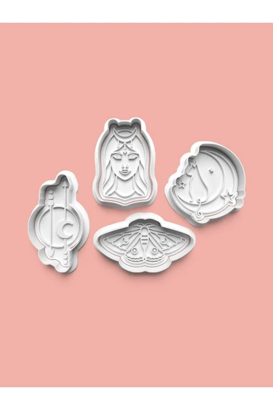 Göksel Bilim Teması Kurabiye Kalıbı Ve Şeker Hamuru Kalıbı 4'lü Set ürün görseli